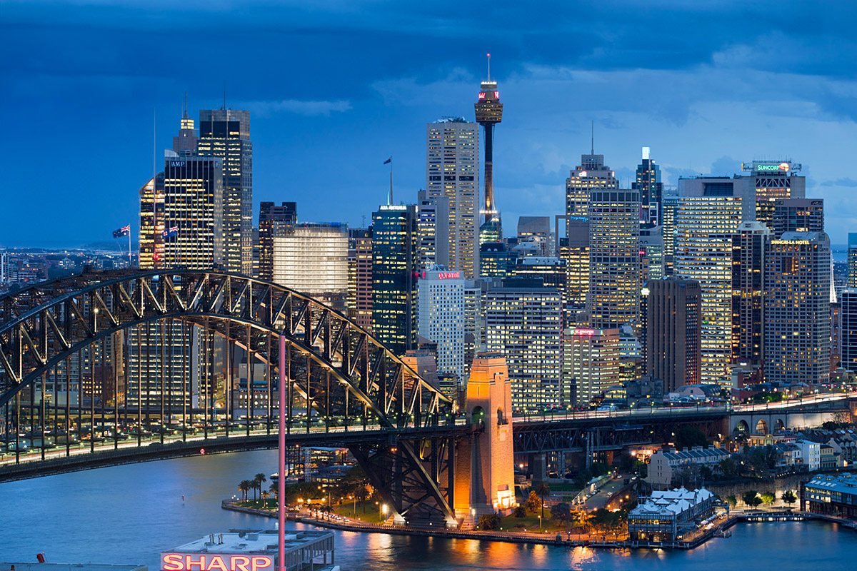 1 Bligh Street, Sydney, Australien - Außenansicht Skyline Sydney - TROPP LIGHTING DESIGN